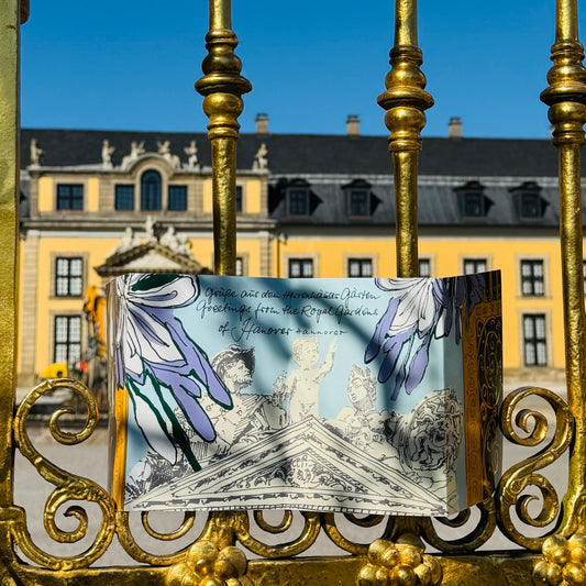 Klapp Karte »Herrenhäuser Gärten III« (350 Jahre)