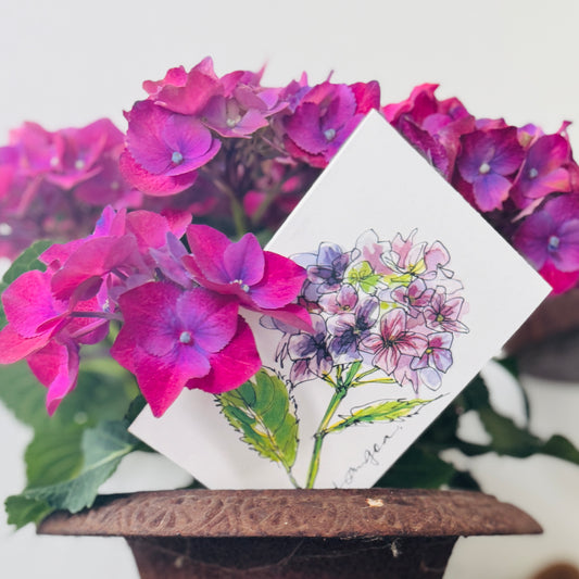 Klappkarte »Hortensie«