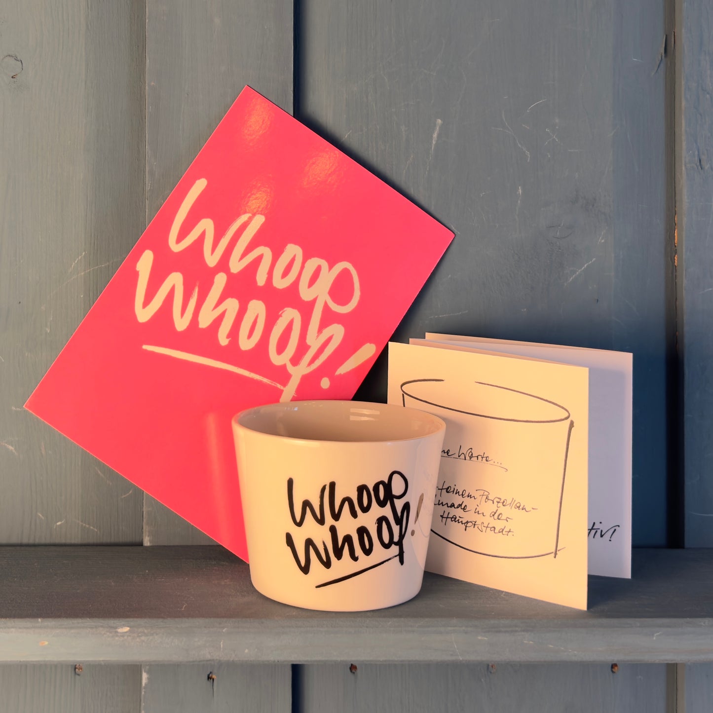 Porzellan Becher »Whoop!«