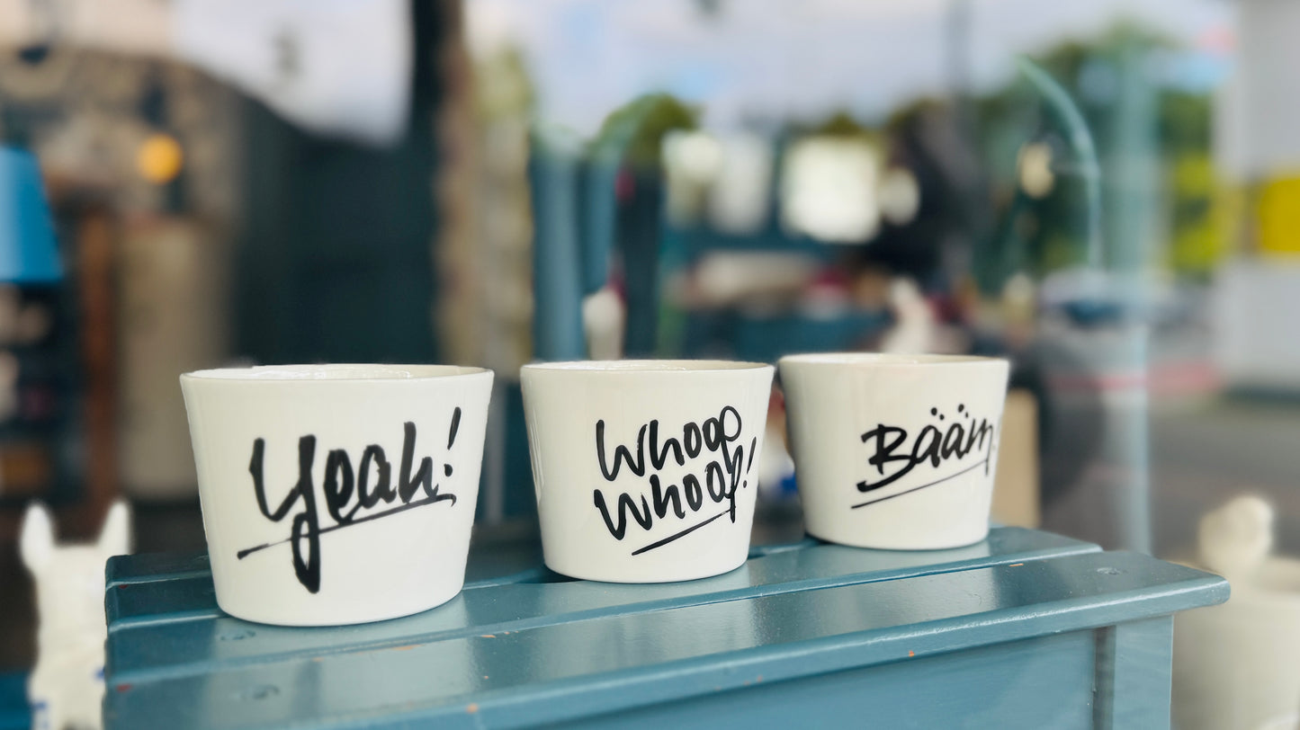 Porzellan Becher »Bääm!«