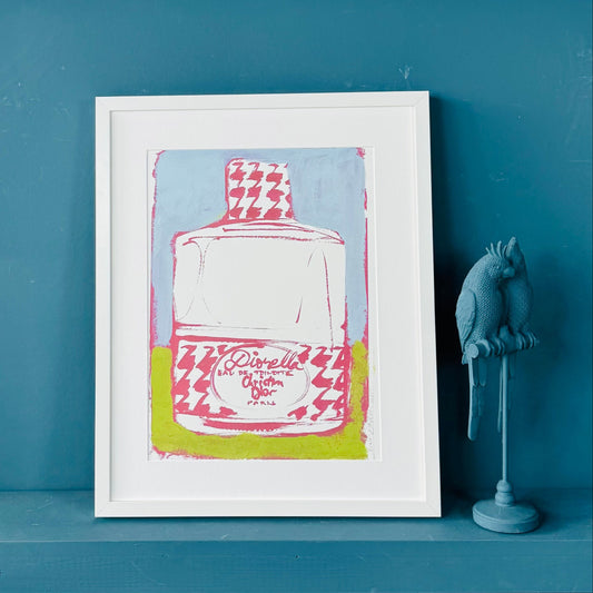 Fine-Art-Print-Flacon-de-Luxe-Chanel__Bunt_A3_mit_Rahmen