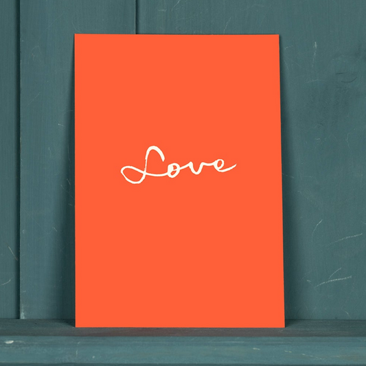 Karte Valentinstag Love Kalligraphie
