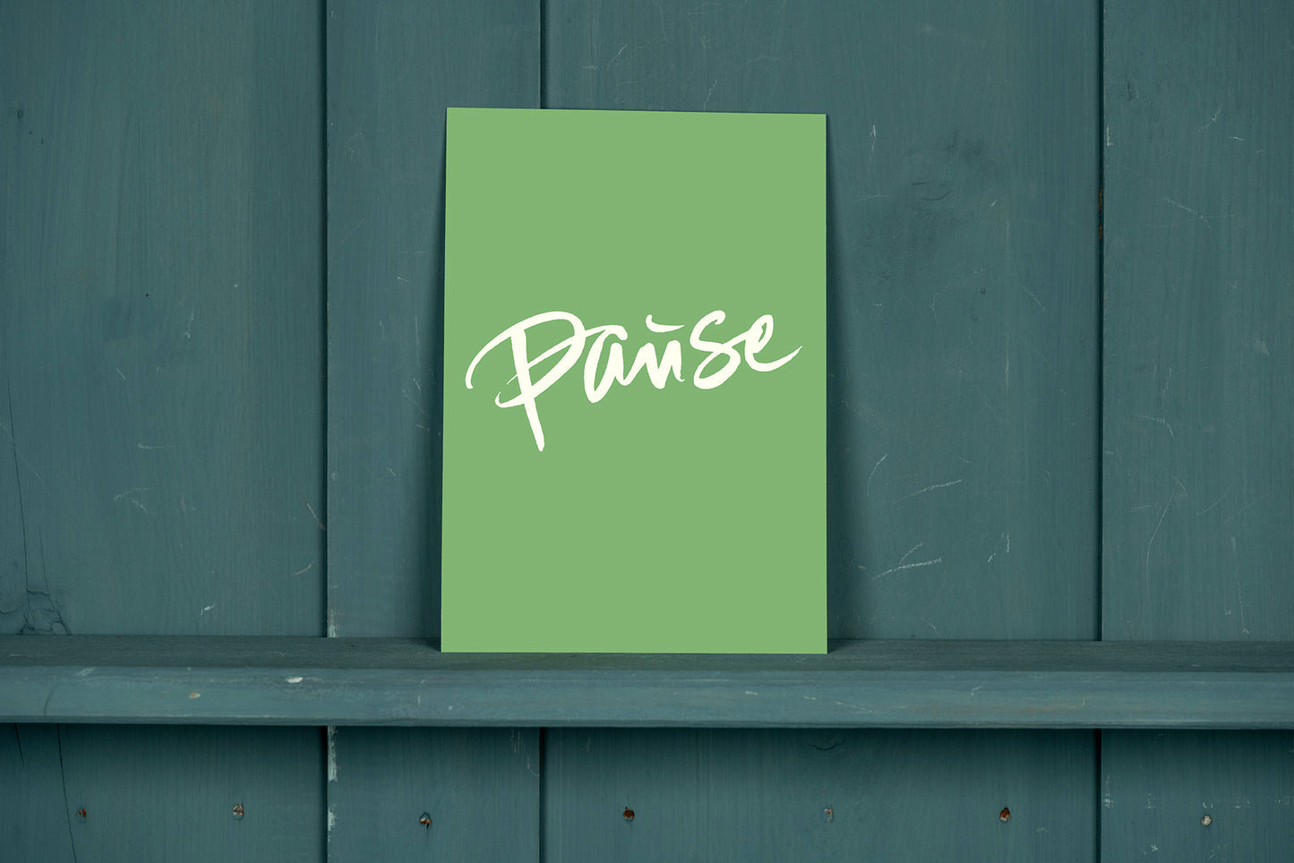 XL Postkarte PAUSE