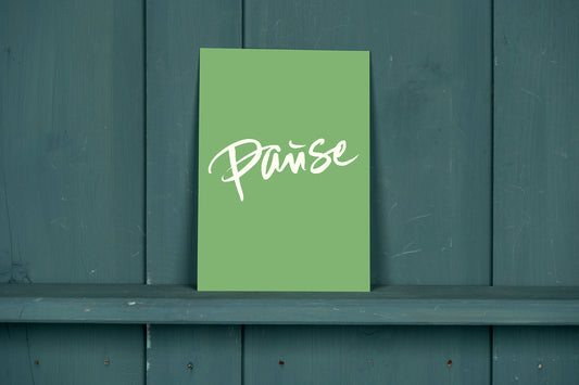 XL Postkarte PAUSE